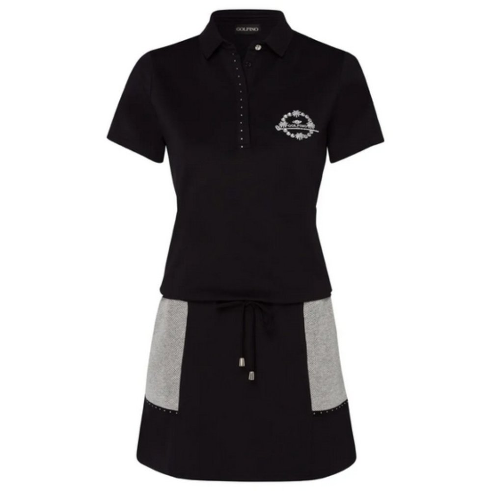 GOLFINO Black Pique Polo Dress Size 12